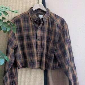 Cropped Plaid T-Shirt